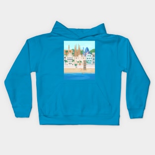 Barcelona city Kids Hoodie